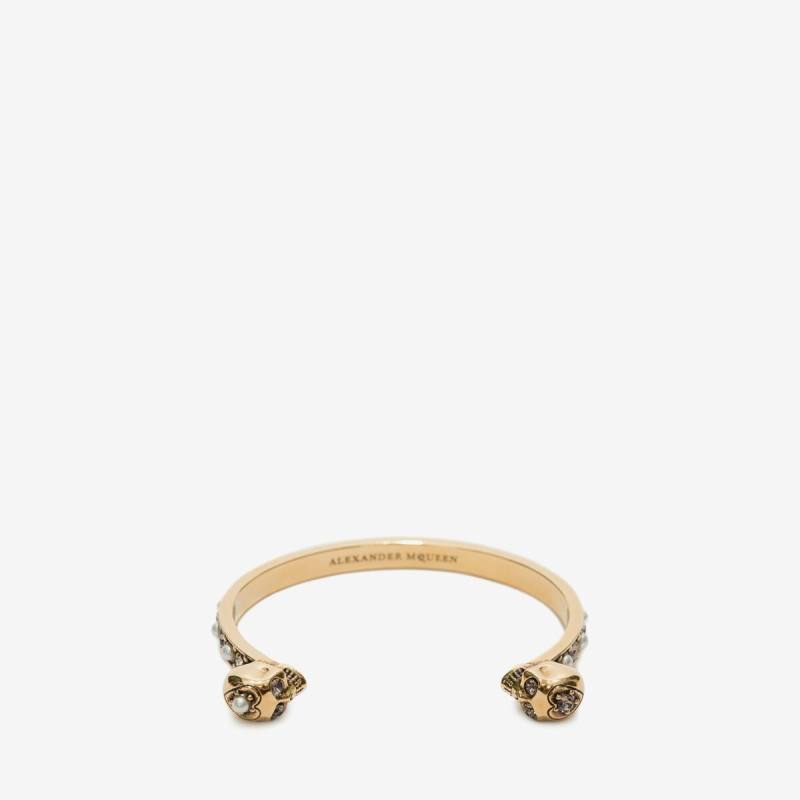 ALEXANDER MCQUEEN - Thin Twin Skull Bracelet - Item 553653J160T7124